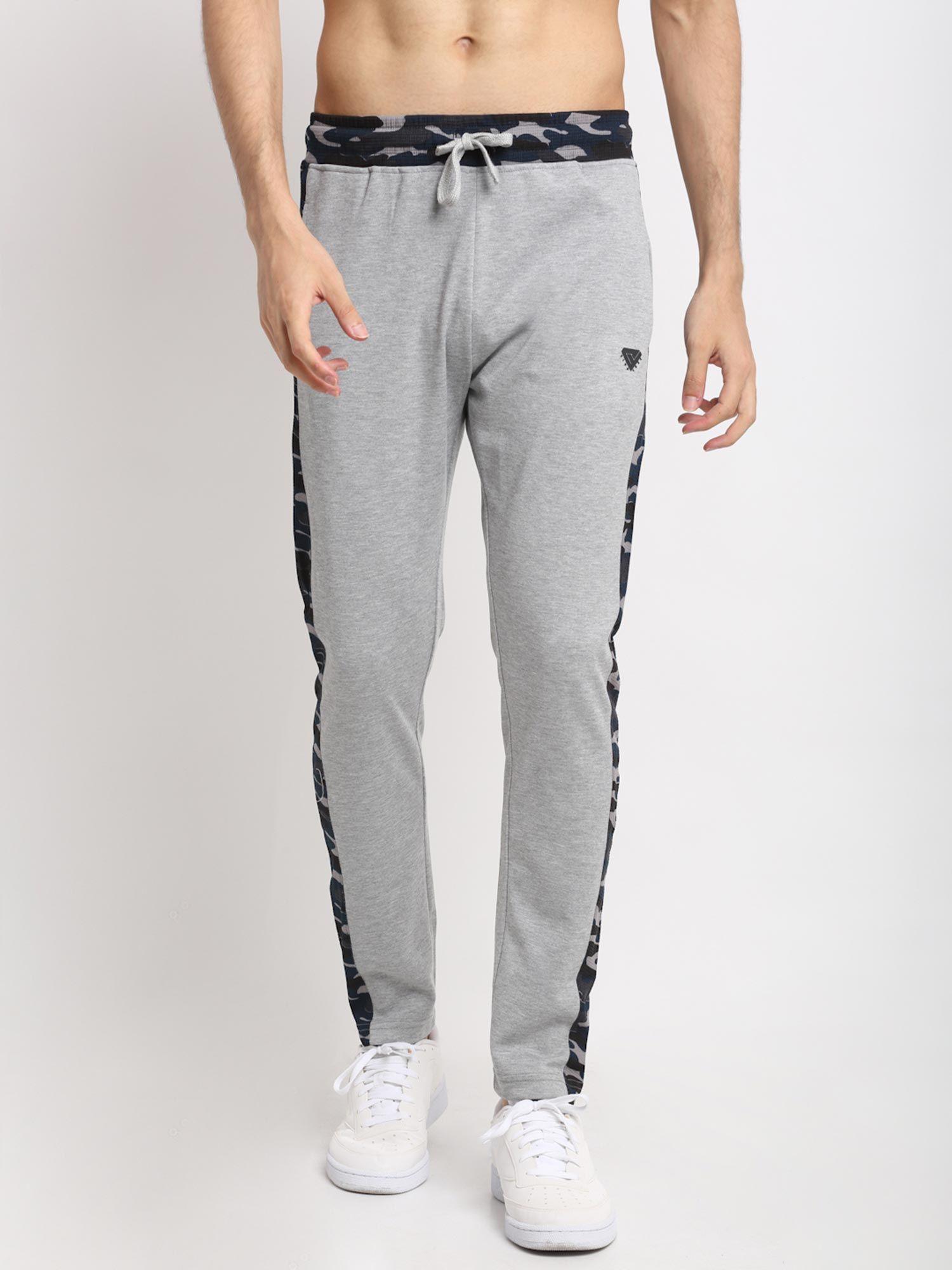 men's grey melange track pant