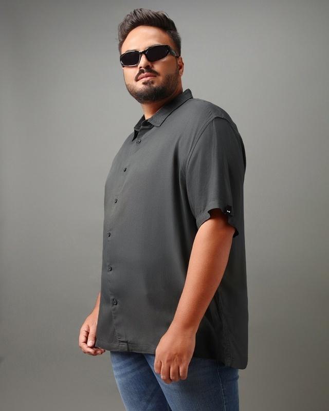 men's grey oversized plus size shirt