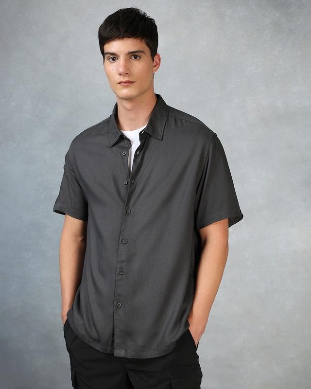 men's grey oversized shirt