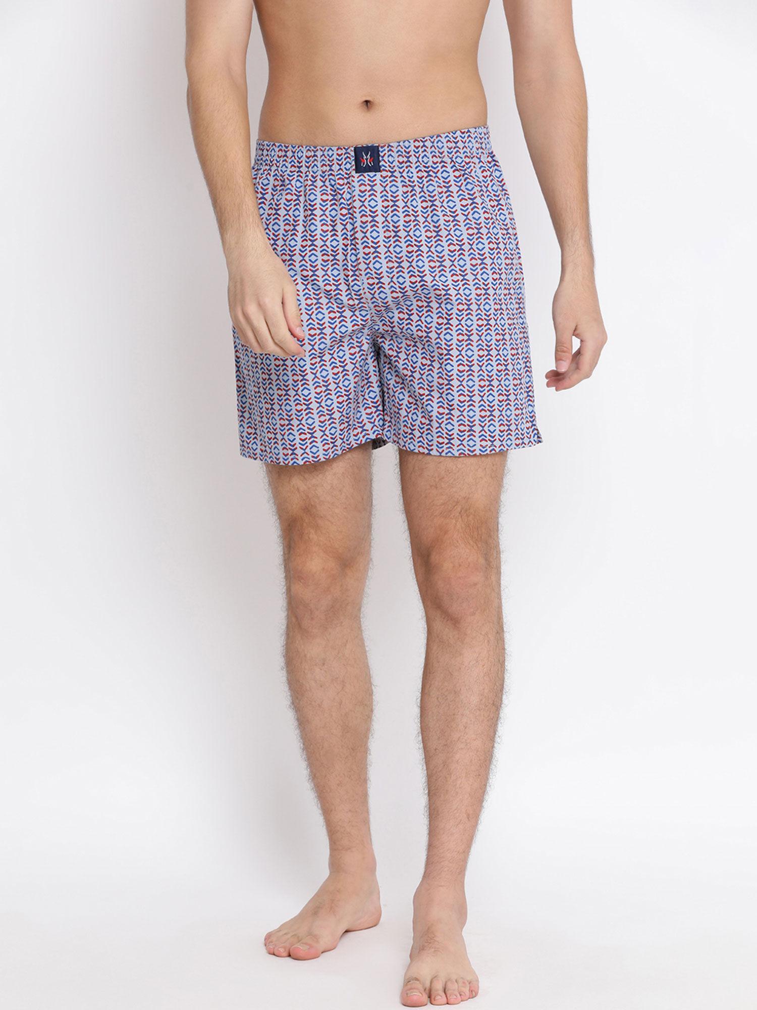 men's grey printed boxer grey