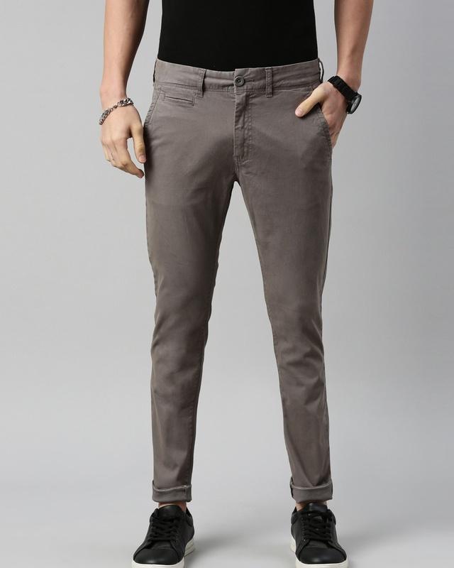 men's grey slim fit chinos