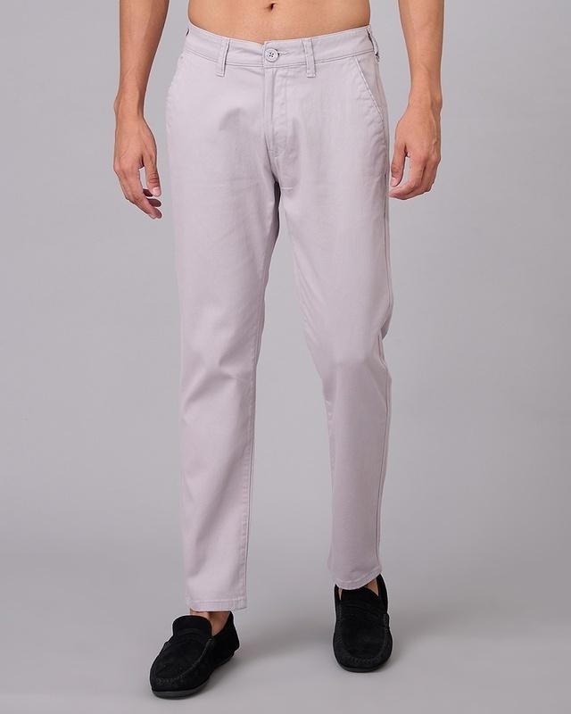 men's grey slim fit trousers