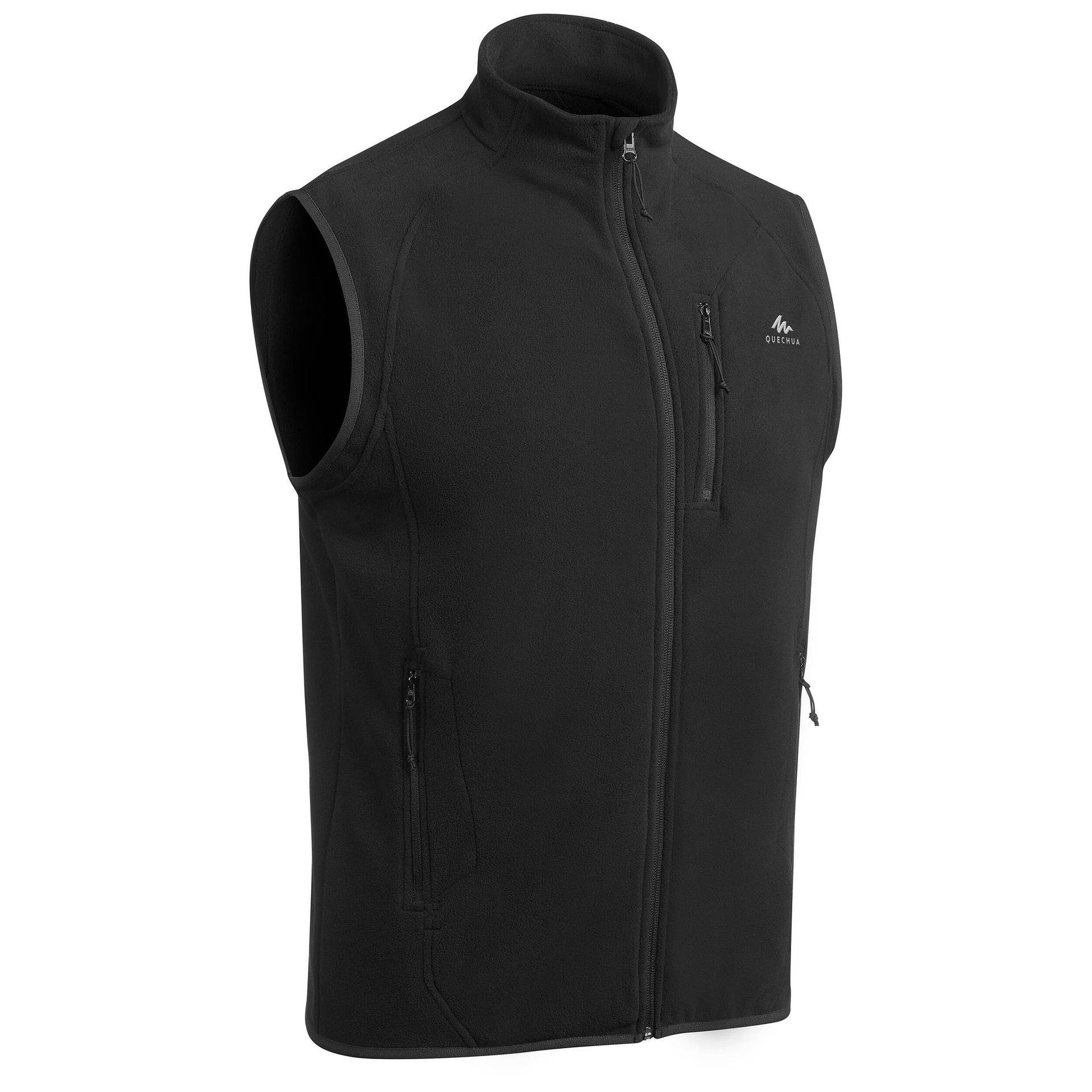 men's hiking fleece sleeveless jacket mh120