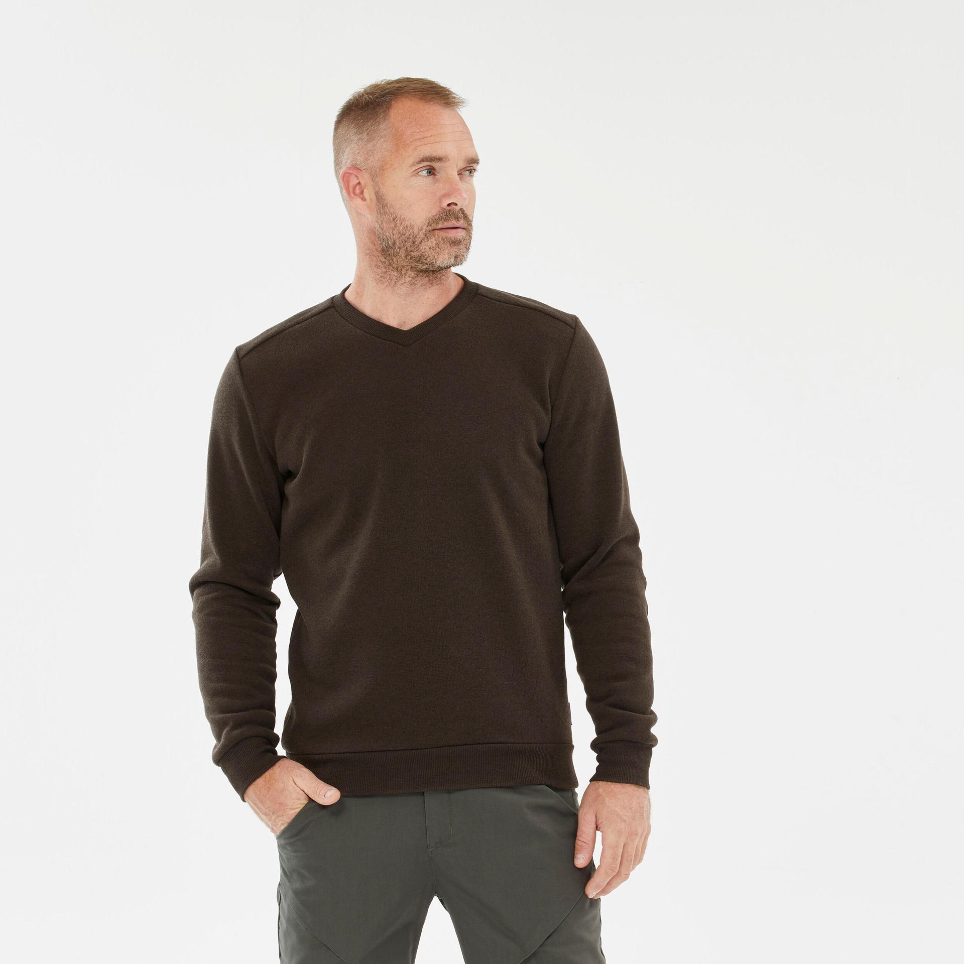 men's hiking jumper - nh150 - v-neck