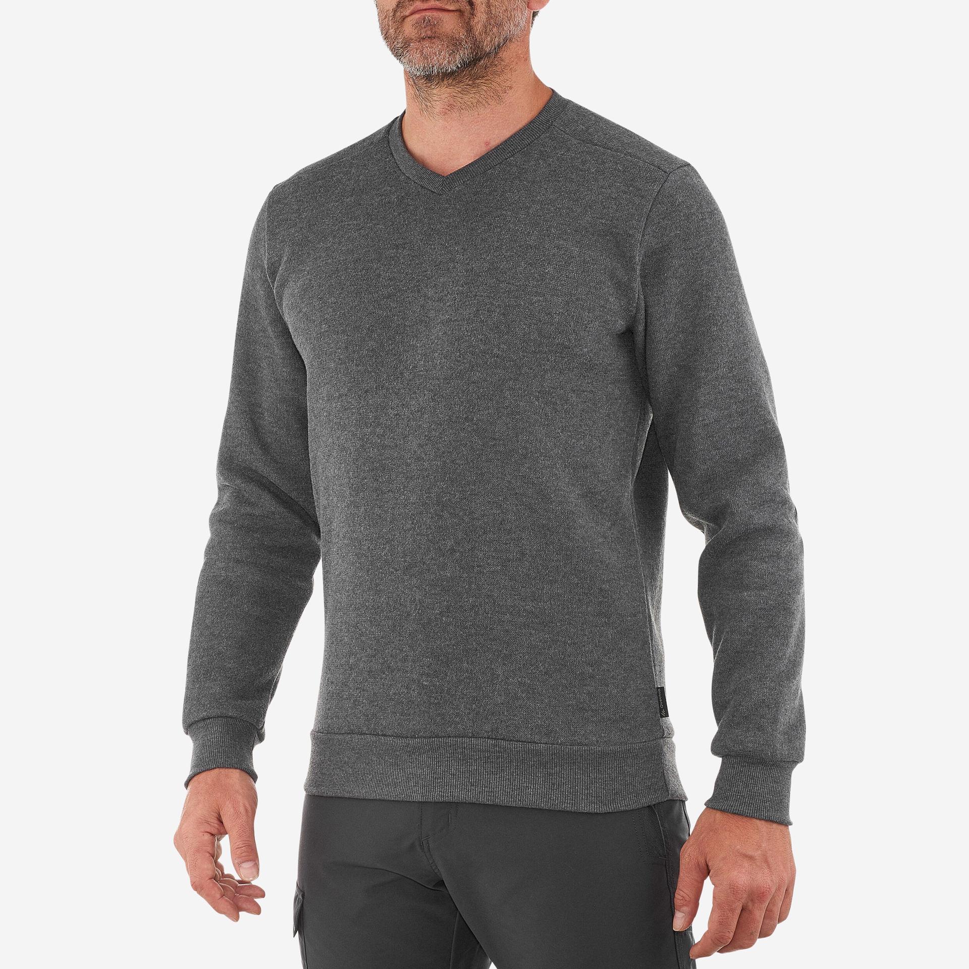 men's hiking jumper - nh150 - v-neck