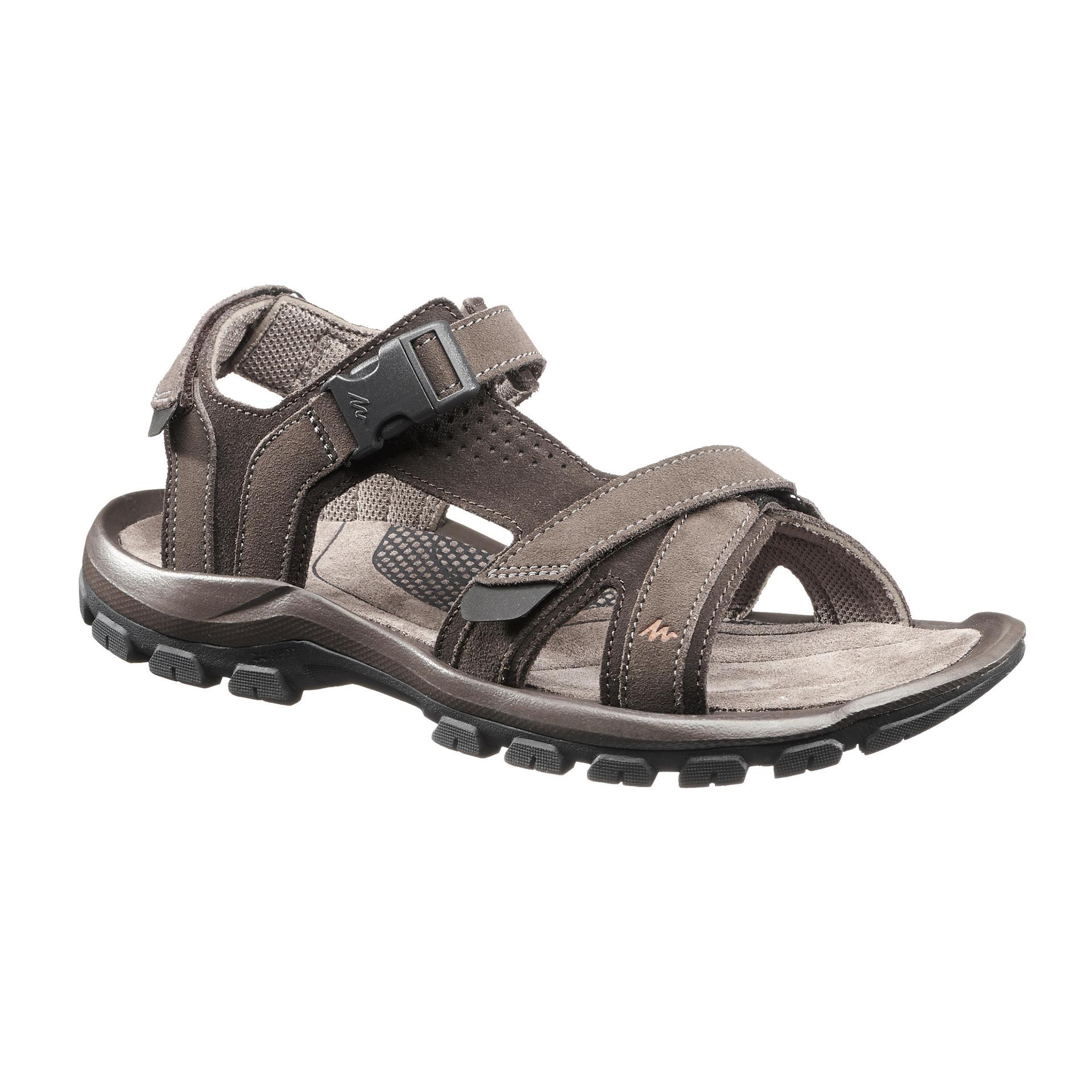 men's hiking sandals - nh120 brown