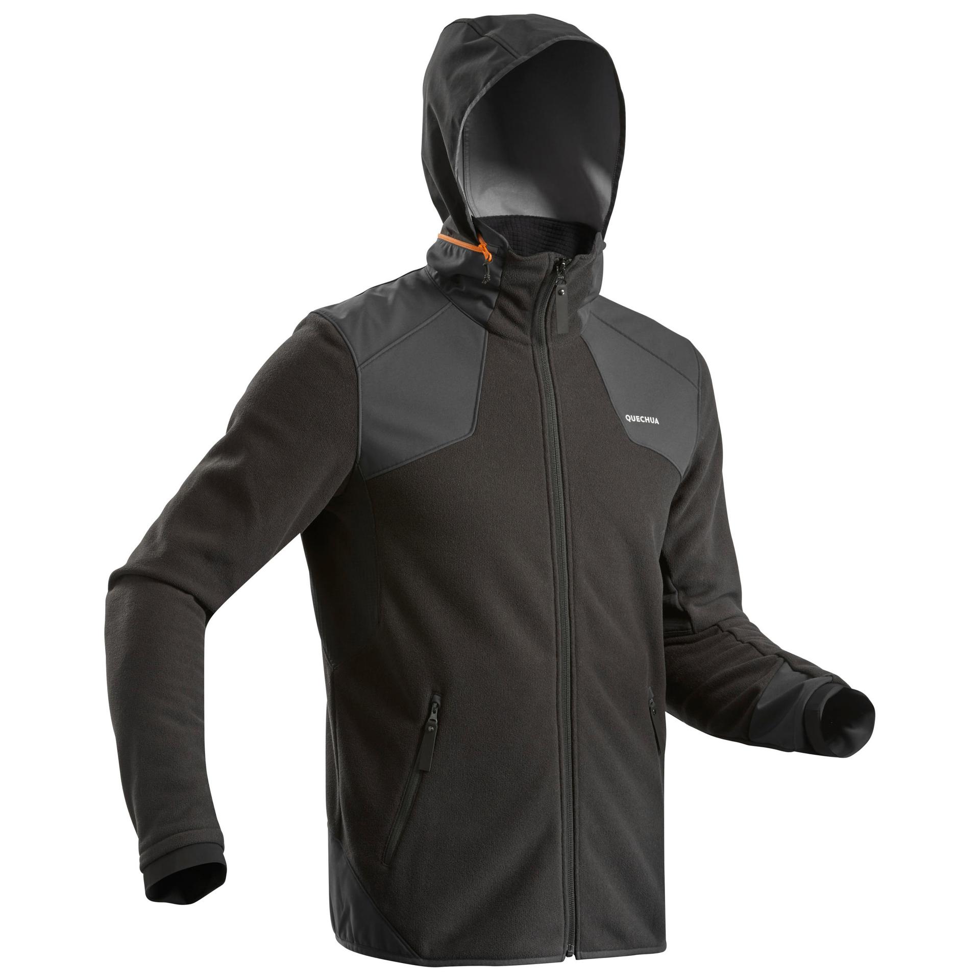 men's hiking warm fleece jacket sh500 x-warm.