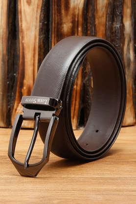 men's italian leather belt (brown) - brown