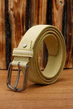 men's italian suede leather belt (lime green) - green