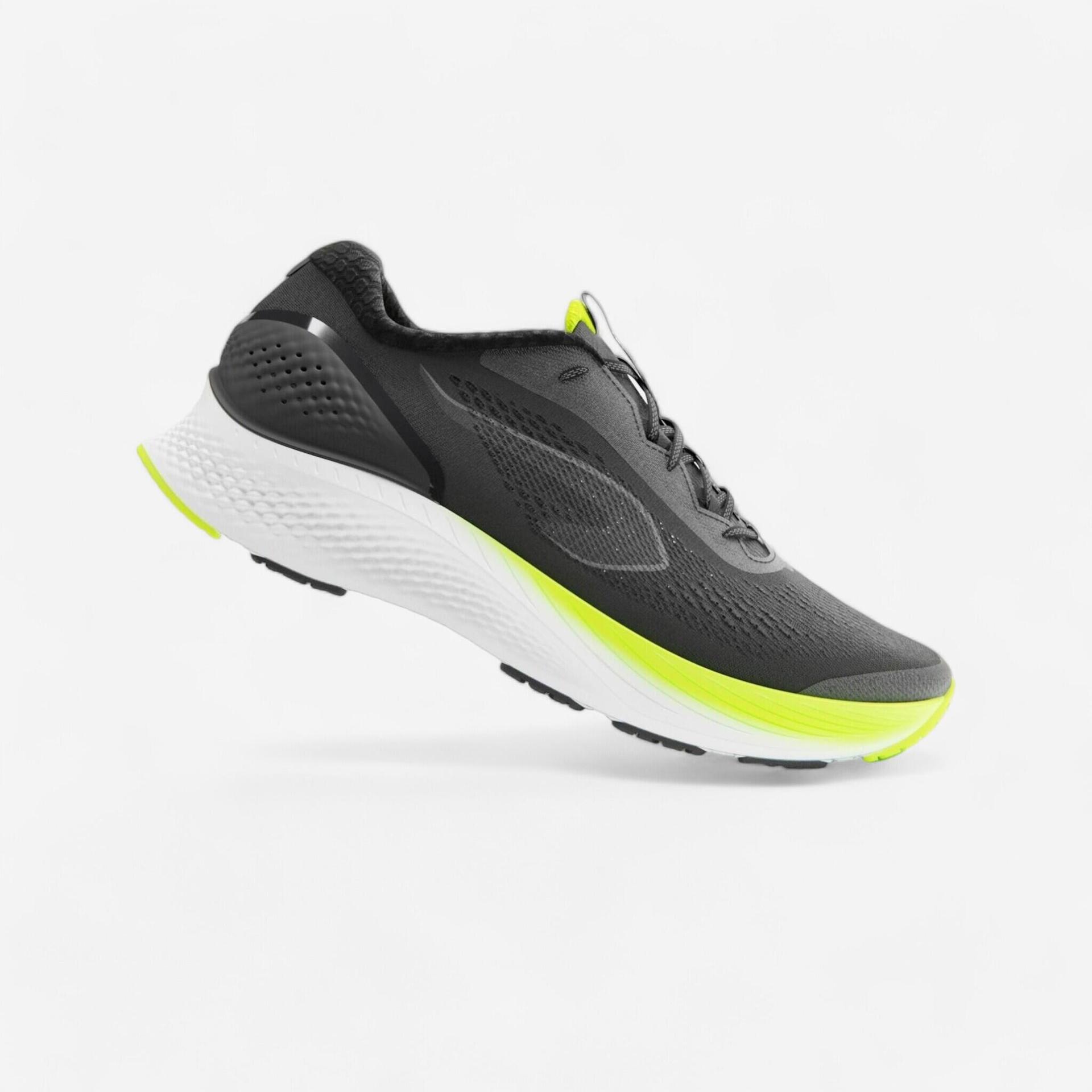 men's kiprun ks500 2 running shoes - black/yellow