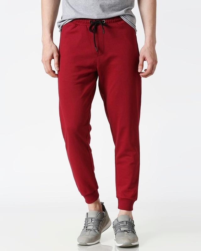 men's maroon joggers