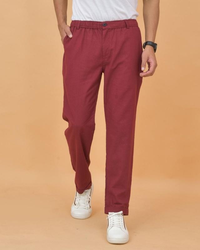 men's maroon trousers