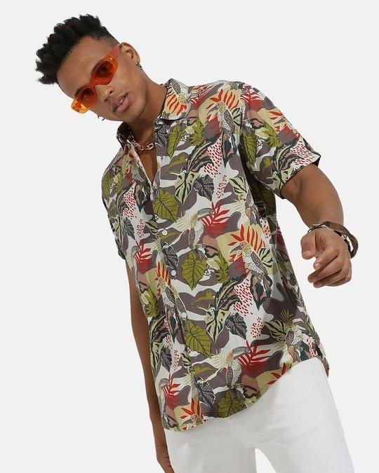 men's multicolor all over printed shirt