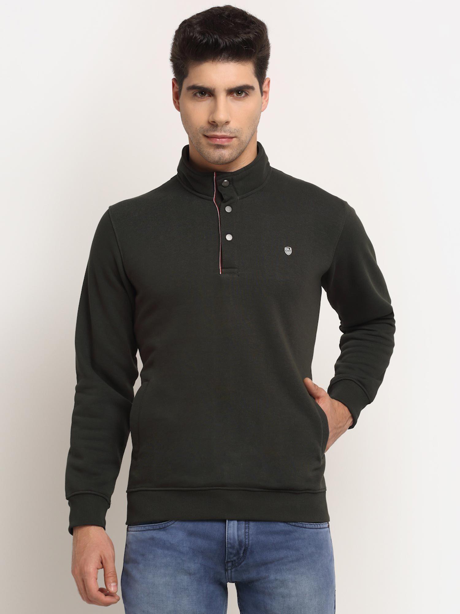 men's olive sweatshirt