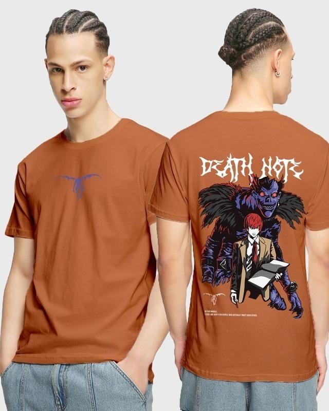 men's orange the ryuk graphic printed t-shirt