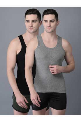 men's pack of 2 cotton vest - multi