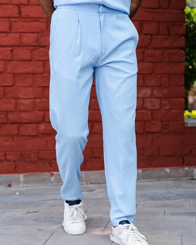 men's pale blue casual pants