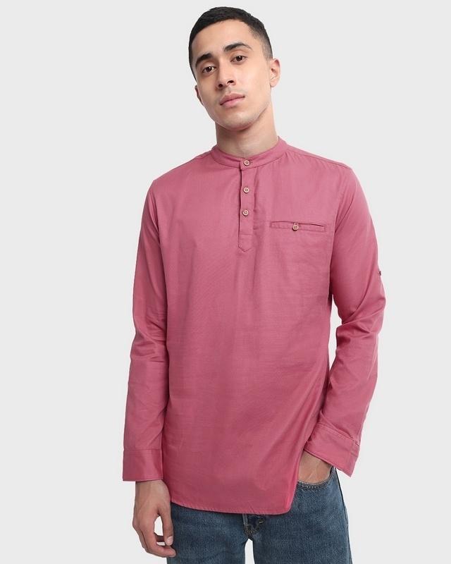 men's party punch relaxed fit short kurta