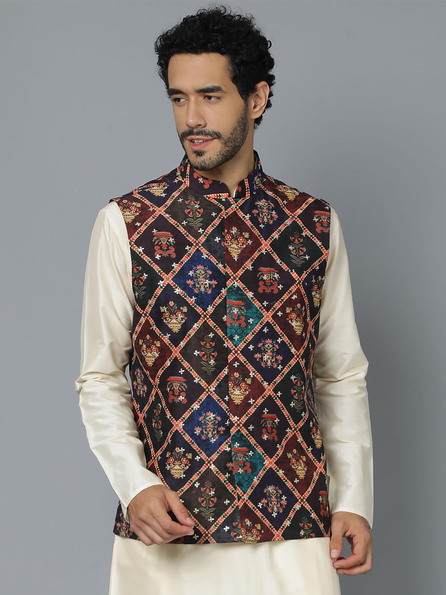 men's patola nehru jacket