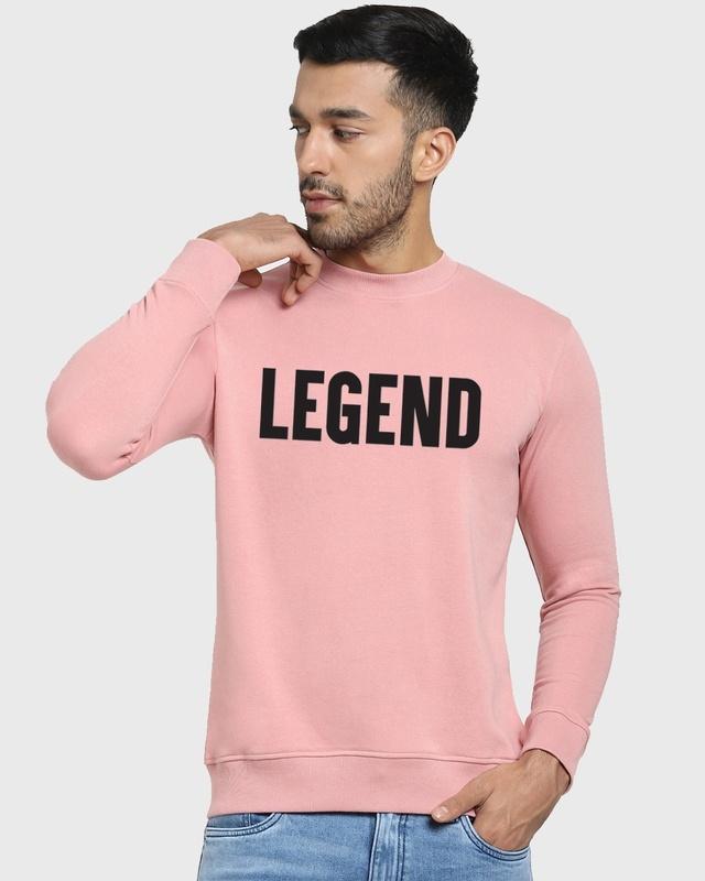 men's pink legend typography sweatshirt