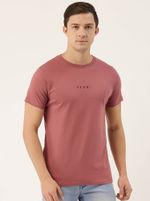 men's pink printed t-shirt