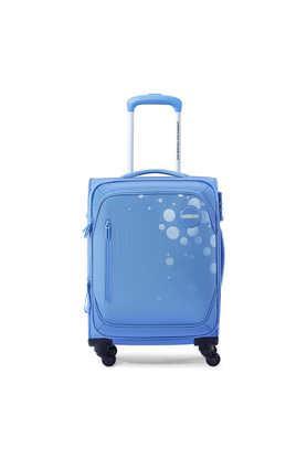 men's pop dot polyester soft trolley - blue