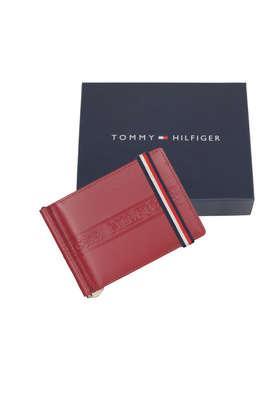 men's pure leather moneyclip - wine