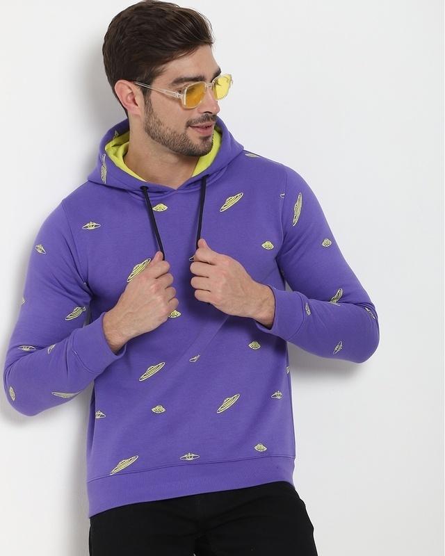 men's purple aop hoodie