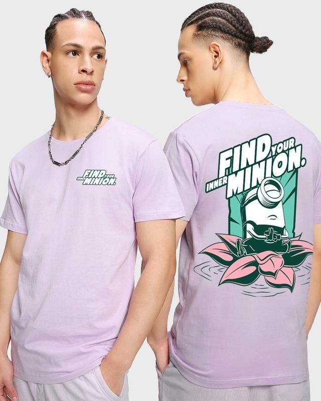 men's purple find your inner minion graphic printed t-shirt