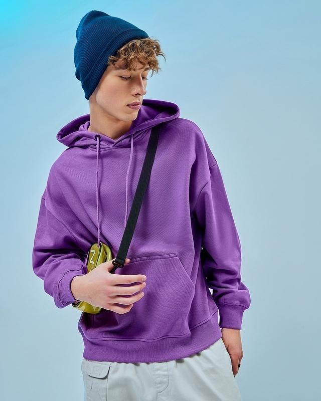 men's purple oversized plus size hoodies