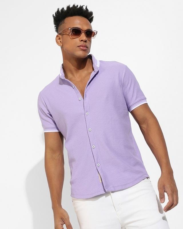 men's purple shirt