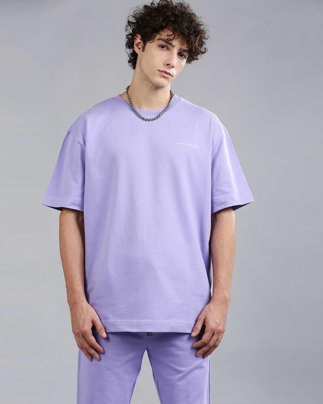 men's purple super loose fit t-shirt