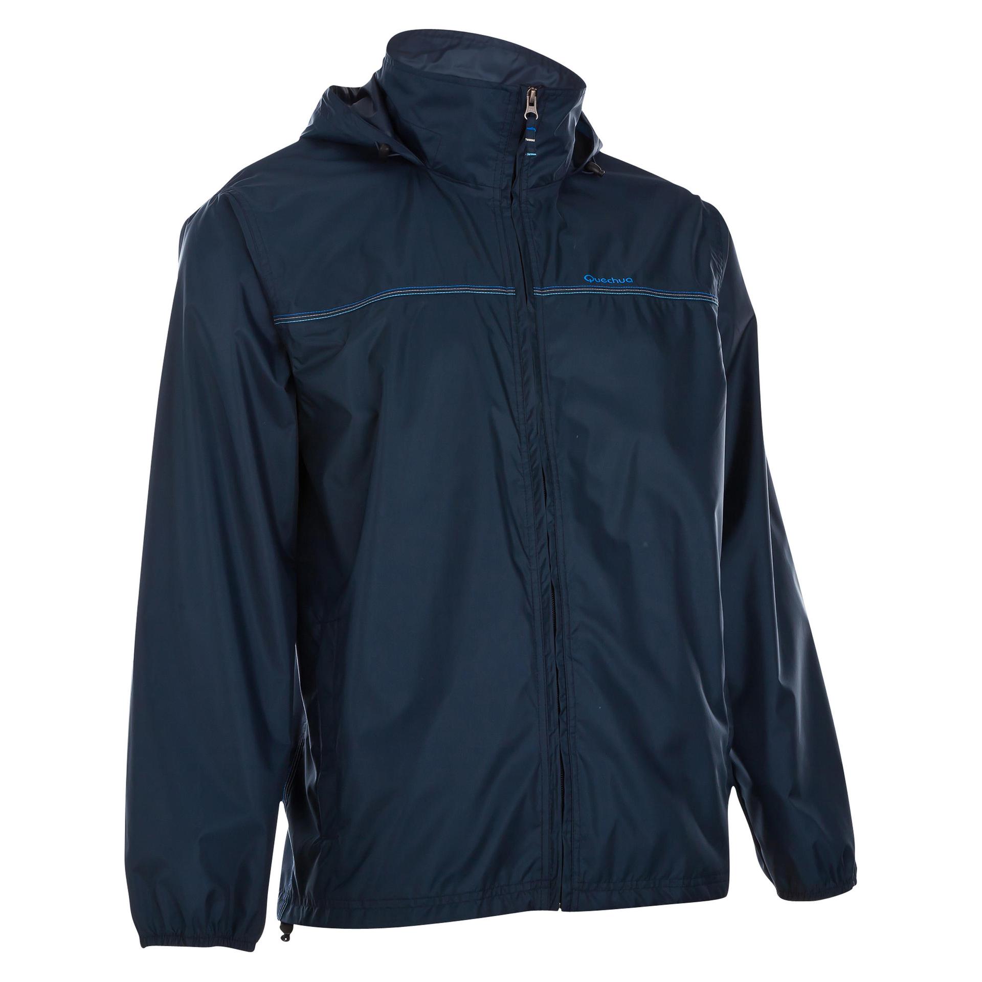 men's raincoat full zip - blue