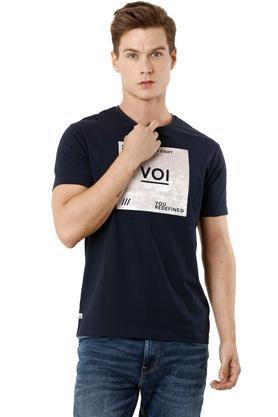 men's regular fit printed t-shirt - dave grey