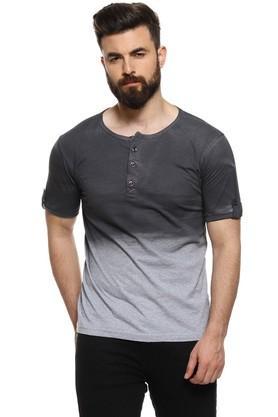 men's regular fit solid t-shirt - black
