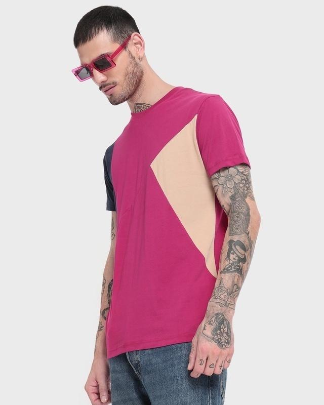 men's sangria color block t-shirt