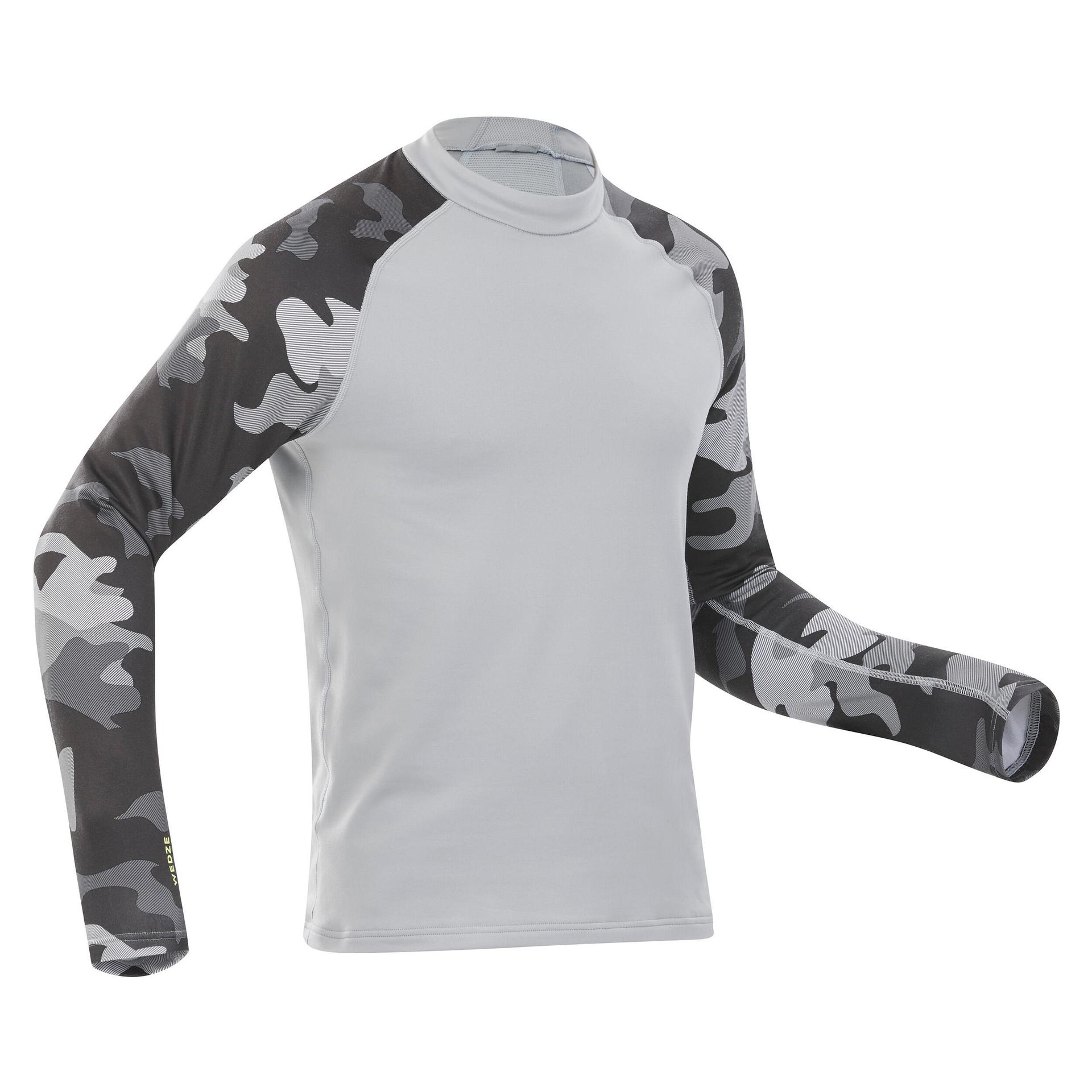 men's ski base layer top - bl500 - grey camo