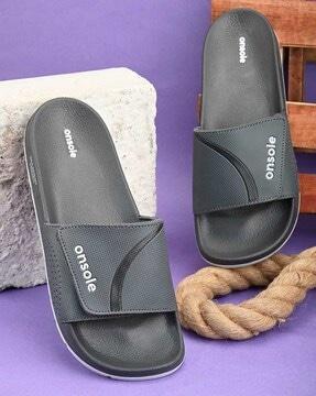 men's sliders with velcro fastening