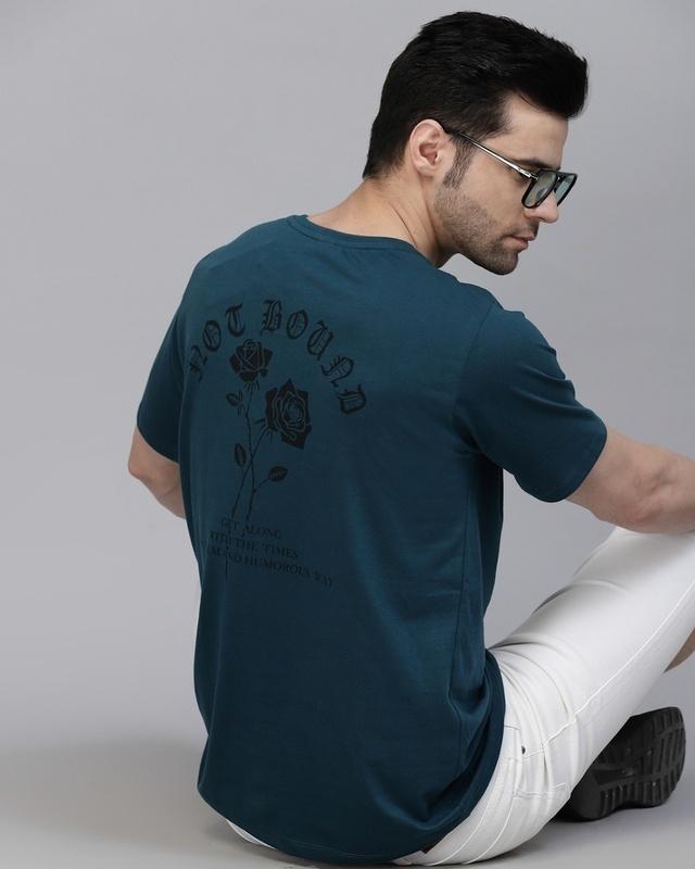 men's teal green printed t-shirt