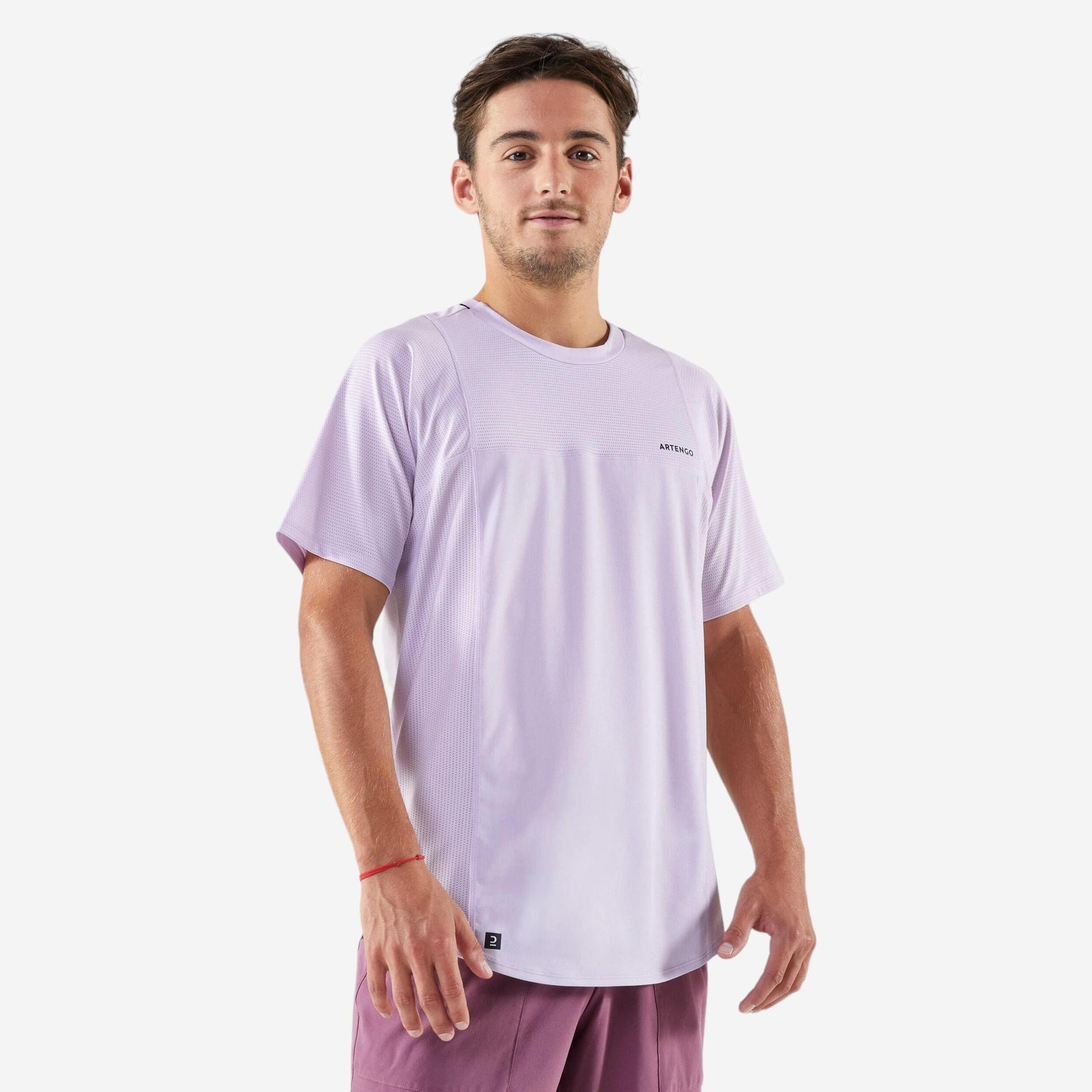 men's tennis t-shirt short sleeved quick dry  purple