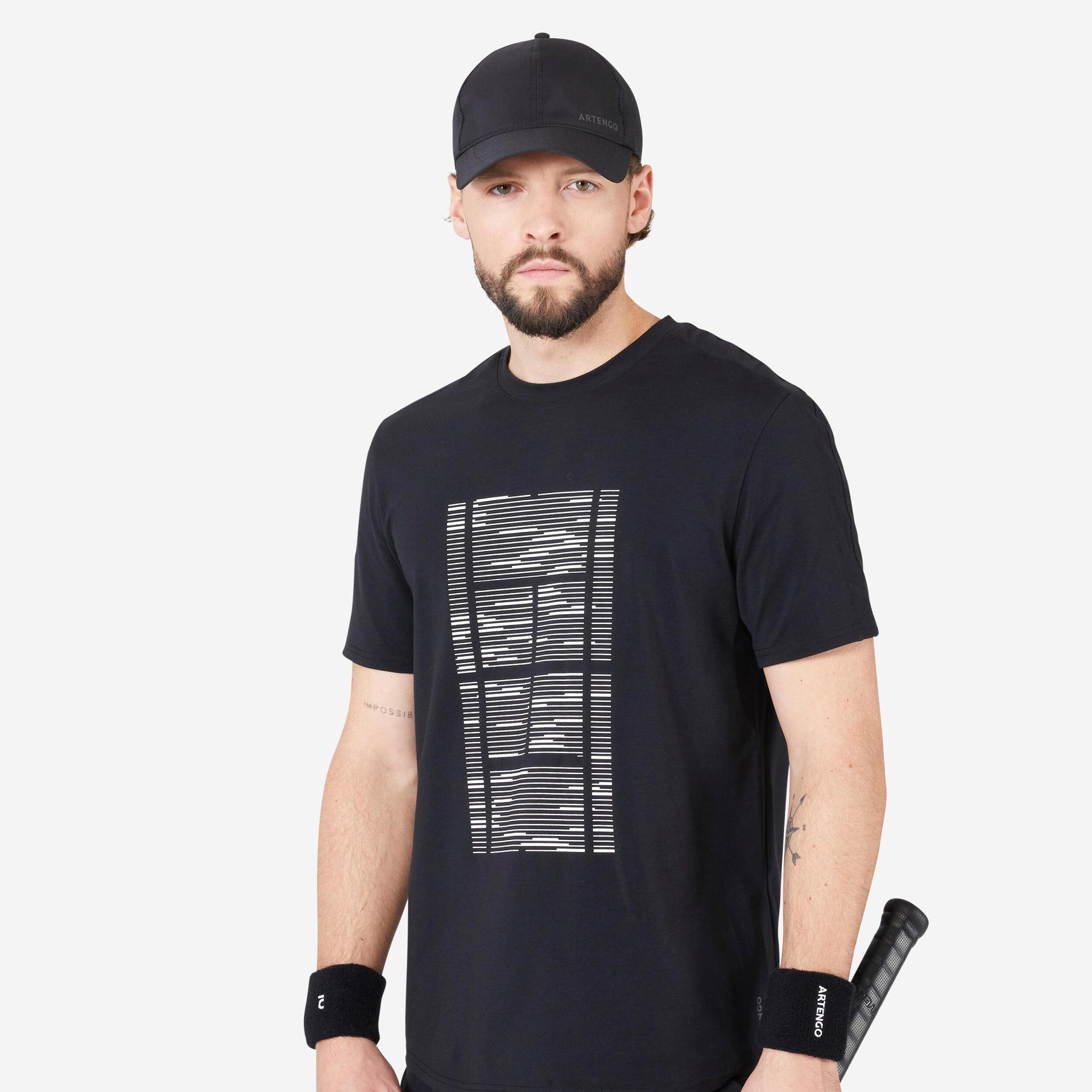 men's tennis t-shirt soft - black