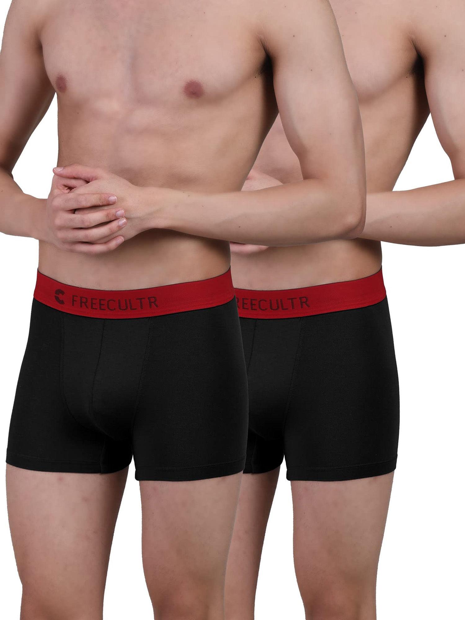 men's underwear anti bacterial micromodal anti-chaffing trunk, pack of 2