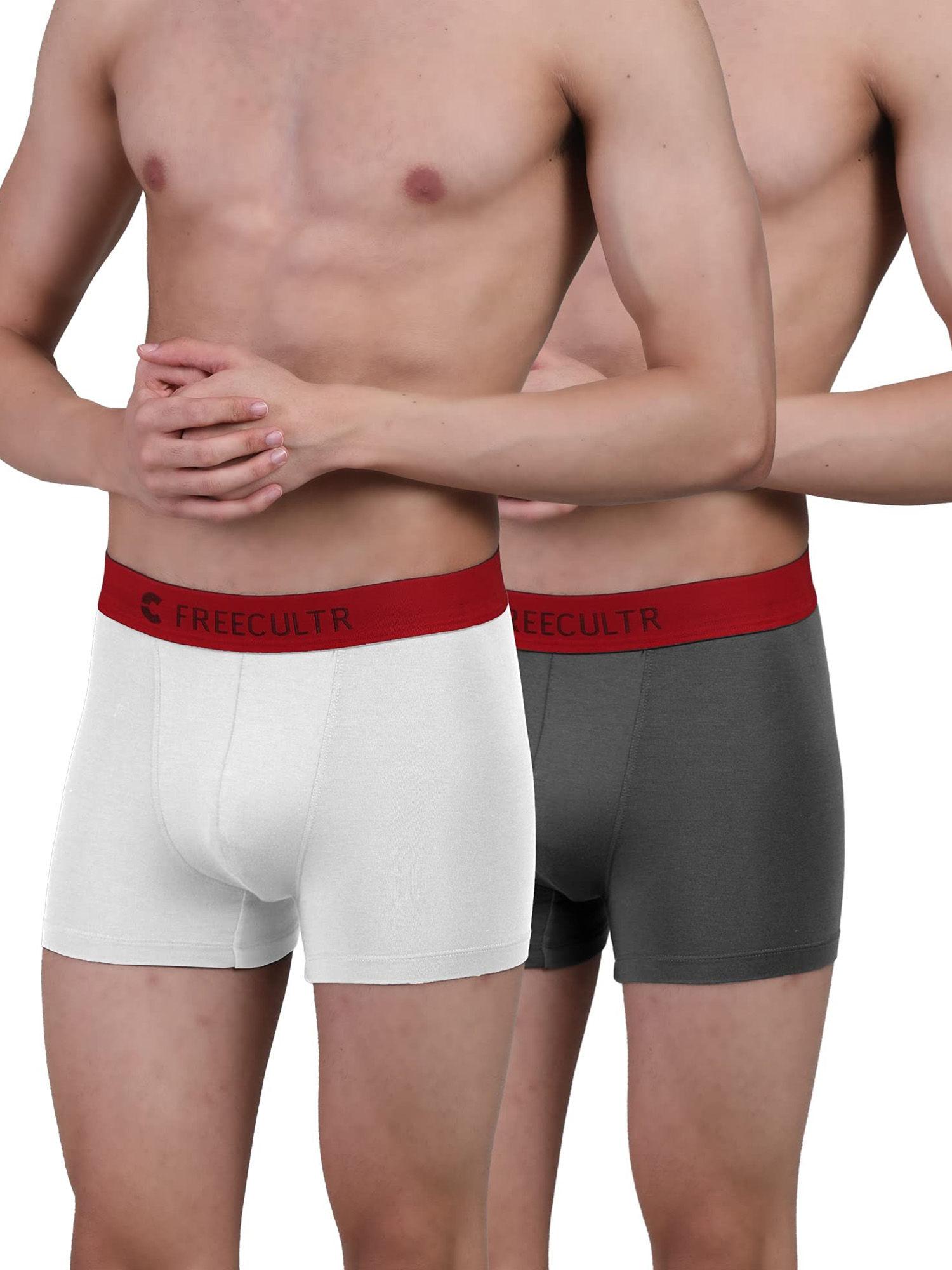 men's underwear anti bacterial micromodal anti-chaffing trunk, pack of 2