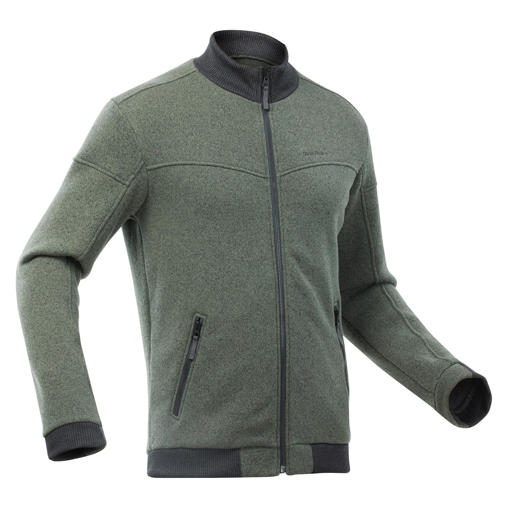 men's warm fleece hiking jacket - sh100