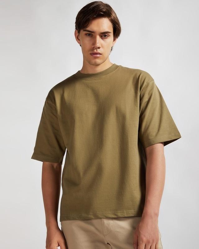 men's wasabi olive oversized t-shirt