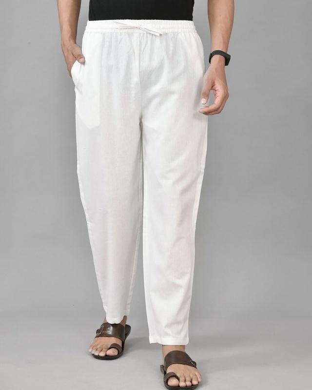 men's white casual pants