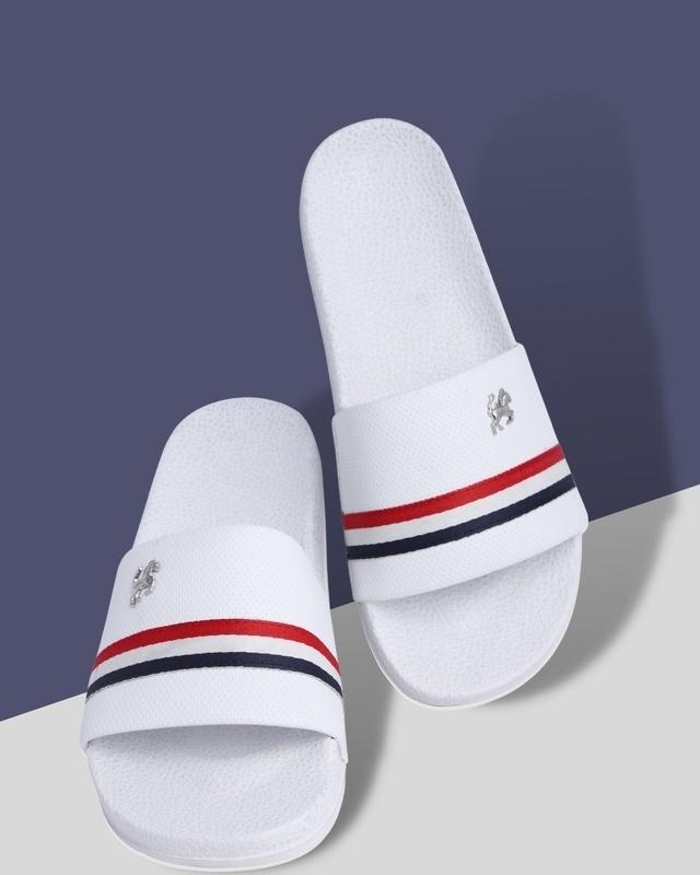 men's white latest flip flops & sliders