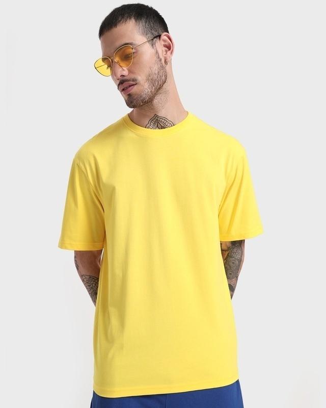men's yellow oversized t-shirt