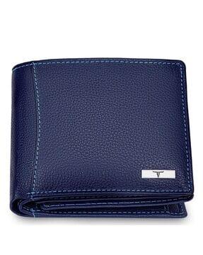 men  logo embossed bi-fold wallet