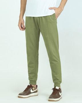 men  mid-rise joggers with insert pockets